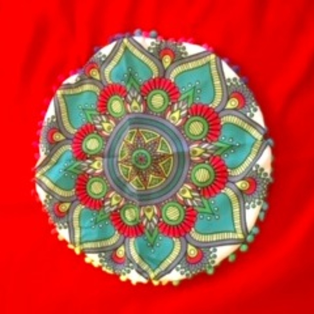 Indian meditation pillow cover